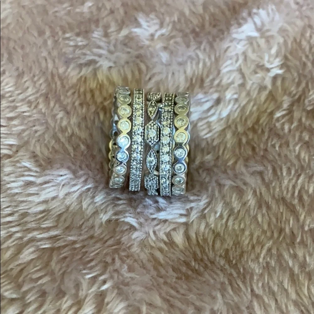 𝅺NEW Silver 925 Stackable ring set5 on the set